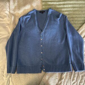 L.L.Bean Women's Blue Cardigan